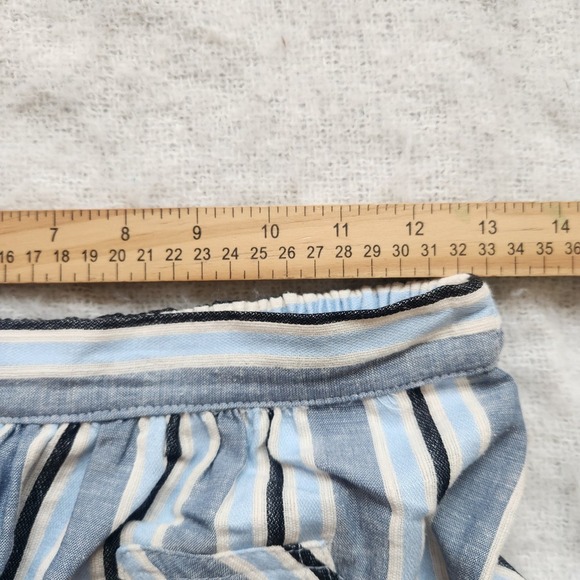 Anthropologie Akemi + Kin Luria Midi Striped Skirt Pockets Retro Size XS Linen - Picture 8 of 8